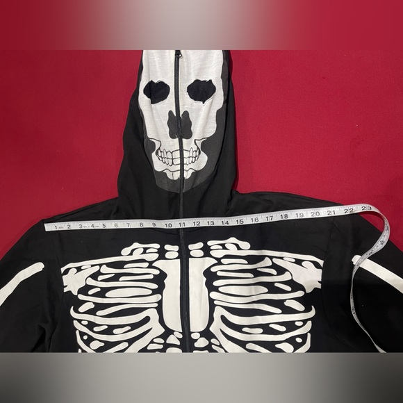New! Unworn! Charades Men's Skeleton Hoodie (Costume, Biker, Etc) Size: XL - Picture 8 of 17